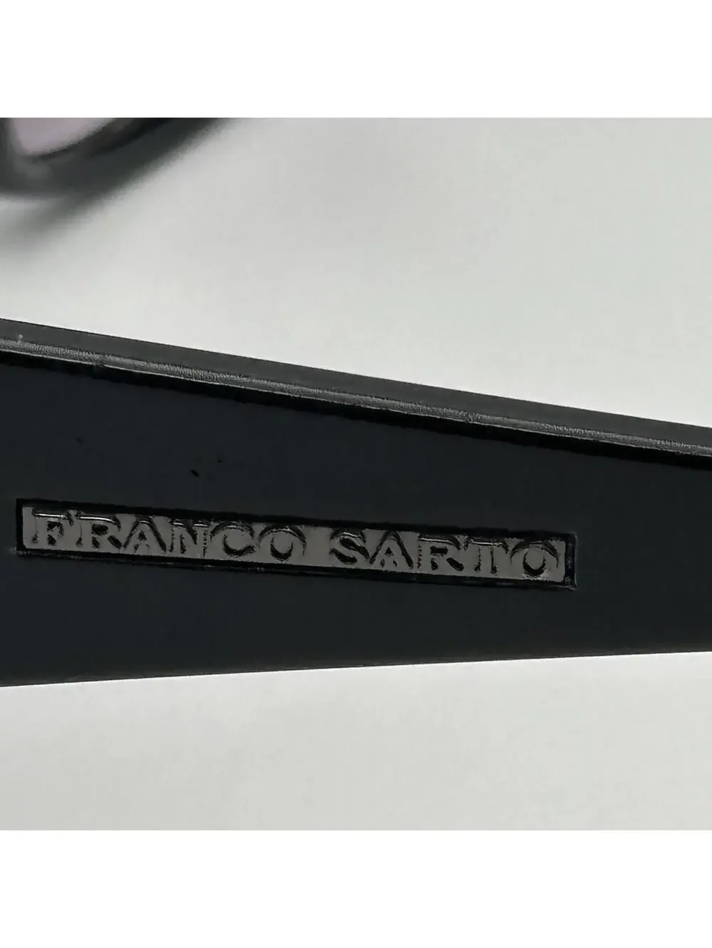 Franco Sarto Black Oversized Sunglasses with Purple Gradient Lenses